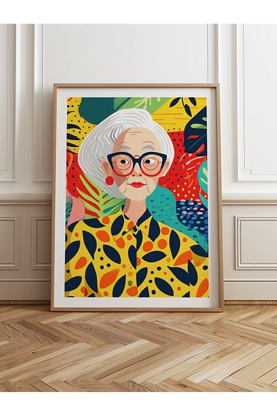 HOMEPACK Единична картина в дървена рамка, единичен плакат, картина TK/904