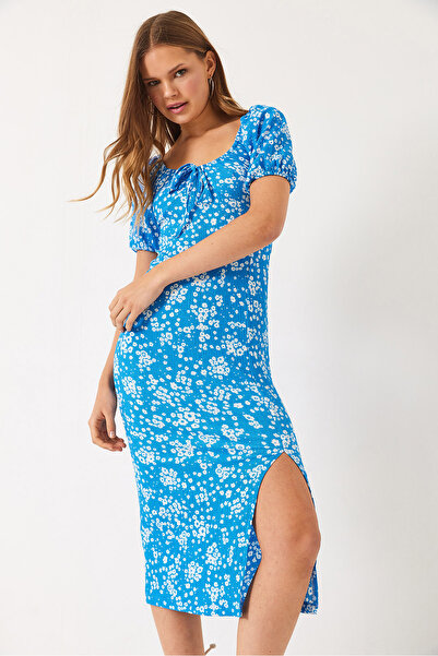 Bianco Lucci Women's Patterned Gathered Knitted Dress 70292 60271049