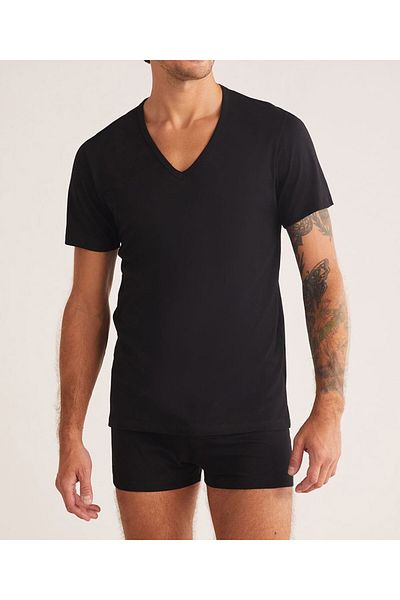 Kom Men's V-Neck 100% Cotton 4 Piece T-Shirt Lk.01.09.Ll.026