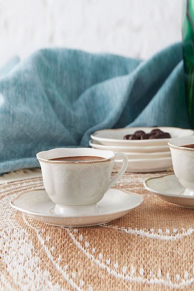 Karaca Margaret 6-Personen-Kaffeetassen-Set 80 ml