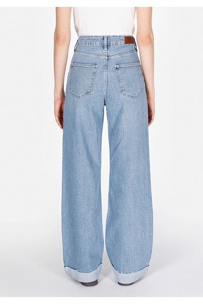 Colin's 970 Berry Regular Fit Pantaloni de damă cu talie înaltă cu picioare largi, albaștri