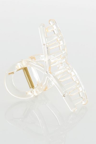 Miorre Set of 2 Transparent Patterned Shiny Non-Slip Hair Clips