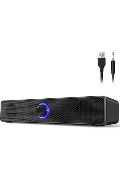 COOYA سماعات كمبيوتر، تعمل بمنفذ USB، سماعات سطح مكتب استريو سلكية للكمبيوتر، سطح المكتب، الكمبيوتر الشخصي