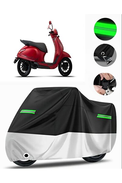 MotoEN حقيبة ظهر Bajaj Chetak متوافقة مع القماش المشمع الممتاز للدراجات النار...