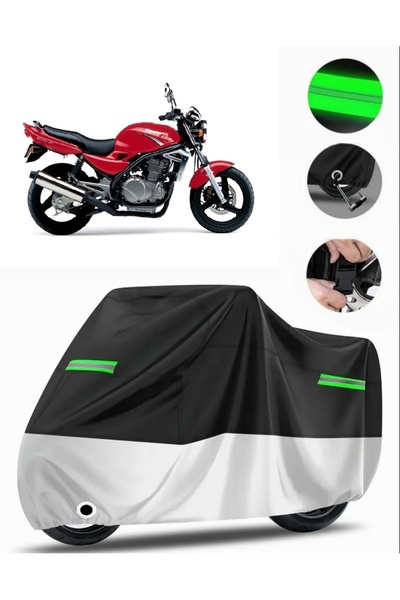 MotoEN غطاء خلفي متوافق مع Kawasaki ER-5 من القماش المشمع الفاخر للدراجات الن...