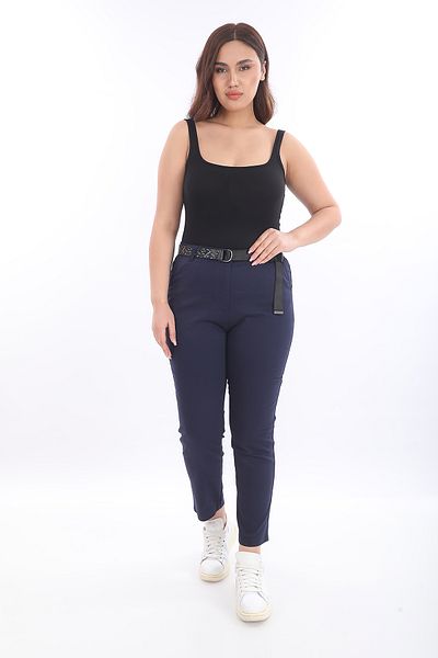 EXİTLİNE Women's Belted Side Pocket Trousers