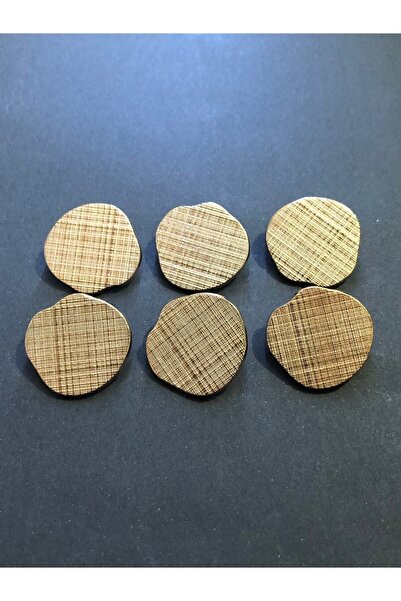 beyna aksesuar زر معدني منحني مخطط باللون الذهبي - 40 مقاسًا، متوسط الحجم، زر...