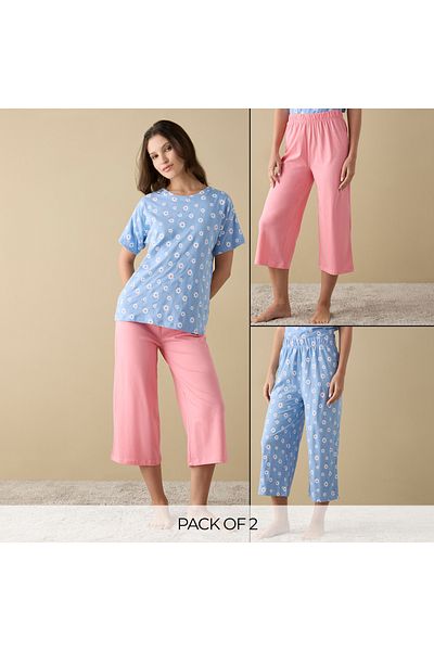 FAV Set of 2 - Assorted Pyjamas with Elasticated Waistband