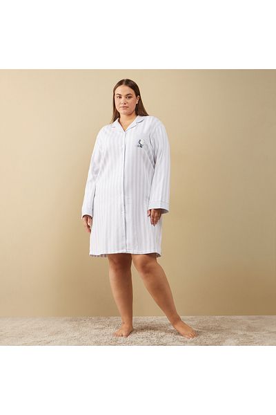 FAV Snoopy Print Sleepshirt with Long Sleeves