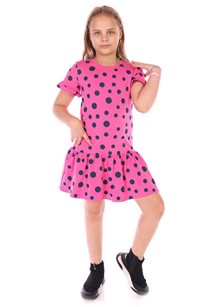 Toontoy Κοριτσίστικο Ολόσωμο Φόρεμα Πουά με τύπωμα