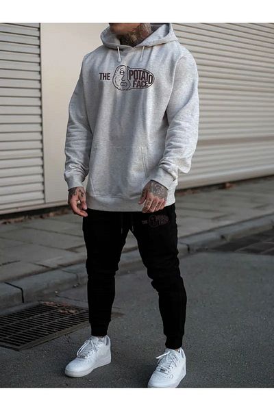 aynewmoda Potato Face Printed Tracksuit Set