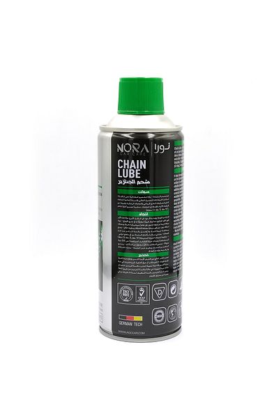 Nora Chain Lube Spray 450ml, Water & Rust Resistant Reduces Friction, Long-Lasting Protection