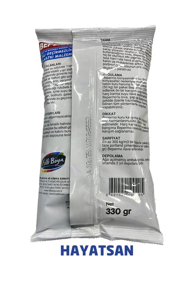 Filli Boya Bepermo Sızdırmazlık, Yalıtım, Su Itici Katkı Malzemesi – 330 gr