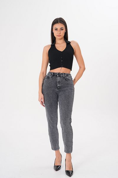 JANSO GROUP - Women's Smoked Color Mom Jeans