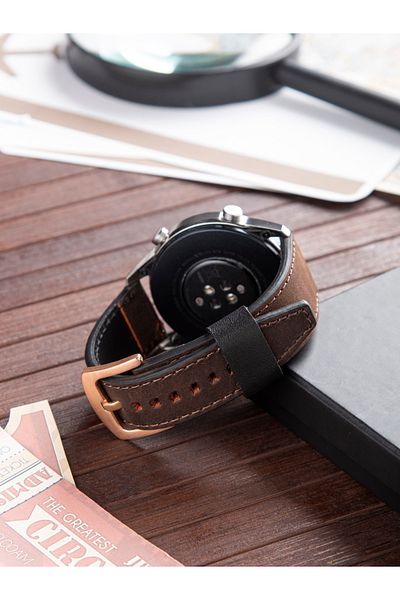 vagave حزام جلدي لساعة Galaxy Watch مقاس 20 مم متوافق مع مقاسات 40-47 مم يمكن الاختيار منها