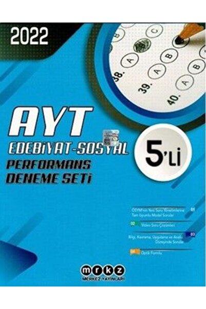 Merkez Yayınları AYT Edebiyat Sosyal Performans 5 li Deneme