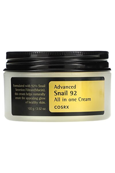 Cosrx مستخلص الحلزون - كريم الحلزون المتقدم 92 الكل في واحد 100 جرام كريم مرطب ومغذي