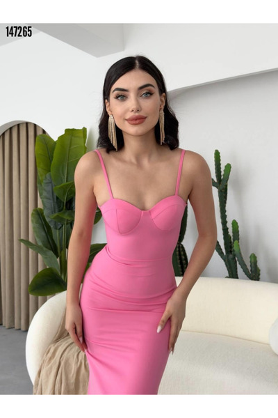 JANES Red Midi Dress with Gathered Hem, Stylish Special Occasion Dress