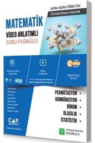Çap Yayınları Çap Yayınları Matematik Permütasyon Kombinasyon Binom Olasılık ...