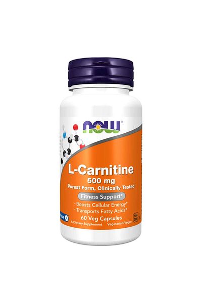 Now L Carnitine, 60 Veggie Capsules, 500 mg