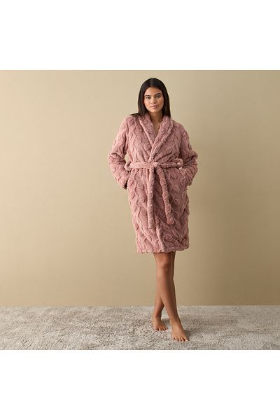 FAV رداء نوم مزخرف مع حزام ربط