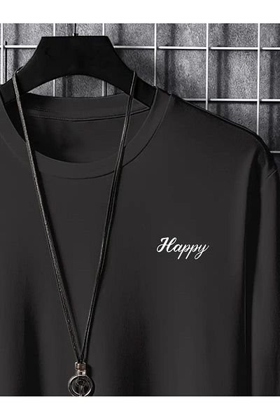 aynewmoda Happy Printed Sweatshirt