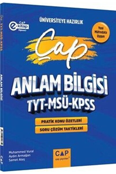 Çap Yayınları Çap Yayınları TYT MSÜ KPSS Türkçe Anlam Bilgisi Üniversiteye Ha...