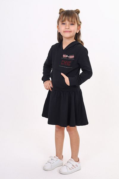 Toontoy Girl - Hooded and Rhinestone Embroidered Dress