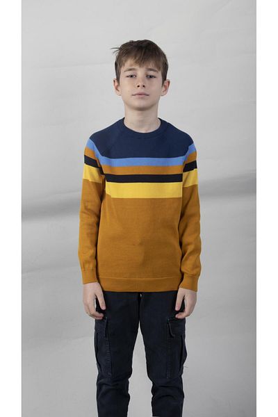 ALEXANDERGARDI Pulover pentru copii din bumbac color blocked Alexandergardı (C23-7106)