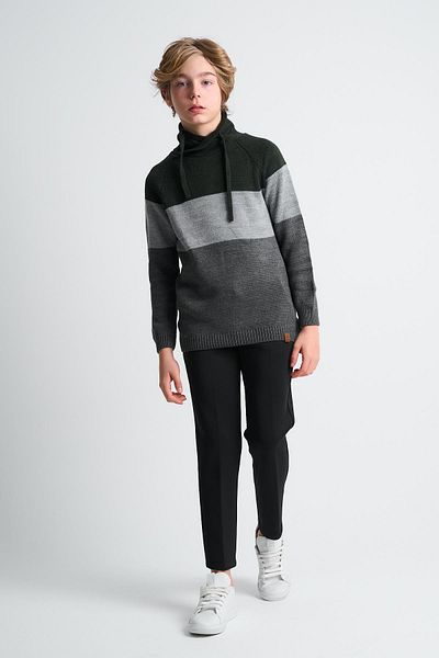 ALEXANDERGARDI ALEXANDERGARDİ HALF-GRILLED SWEATER CHILDREN'S SWEATER (C23-7107)