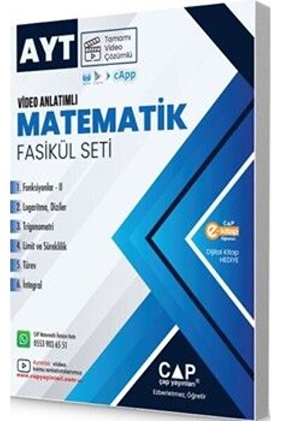 Çap Yayınları Çap AYT Matematik Fasikül Seti Tamamı Video Çözümlü