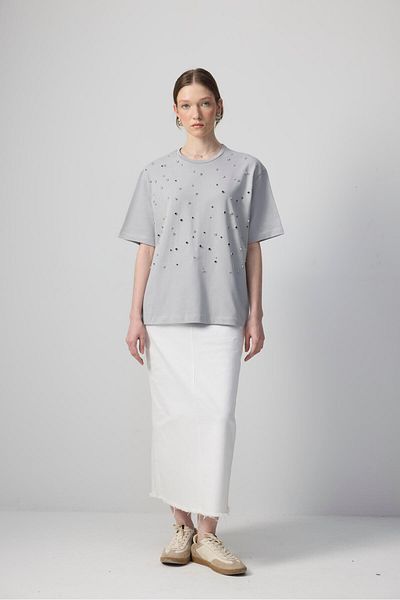 Touché Privé Stone Embroidered T-Shirt