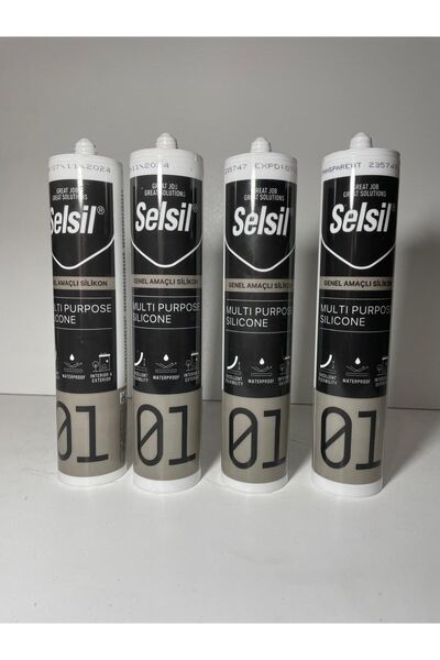 Selsil Şeffaf Silikon 4 Adet