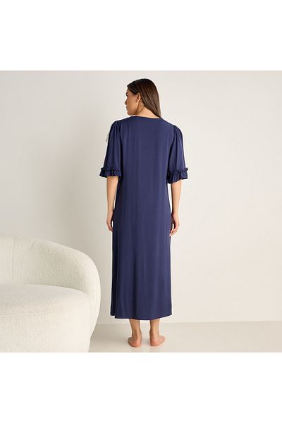 FAV Lace Detail Maternity Night Gown with 3/4 Sleeves