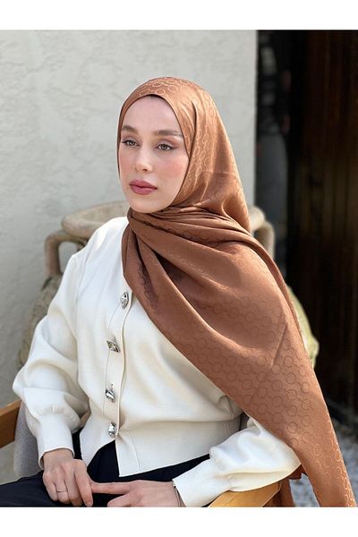 Modakaşmir Silky Jacquard Series Hale Pattern Shawl