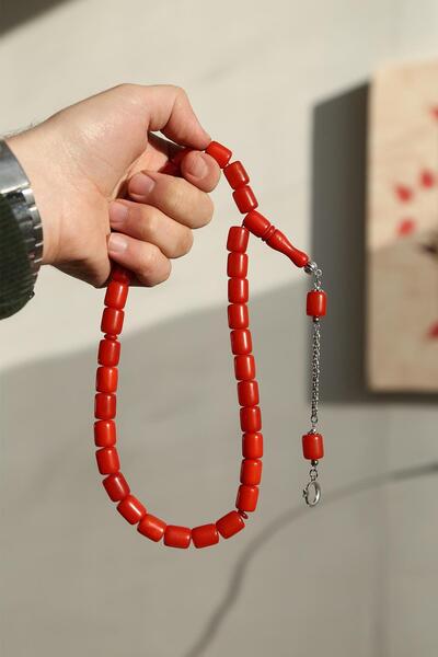 TESBİHKENTİ Mărgele de rugăciune de chihlimbar cu pulbere de granulație de di...