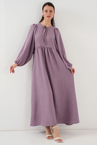 Bigdart Γυναικείο φόρεμα - Dark Lilac 2464 μοντέλο Balloon Sleeve Long Hijab Fashion