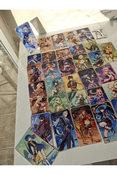 Yenaplanner Genshin 4'lü Blind Pack Sürpriz Metal Koleksiyon Kartı 2 (6,5 x 11,5 cm)