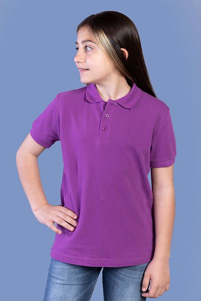Toontoy Unisex Kids Buttoned Polo Collar T-Shirt