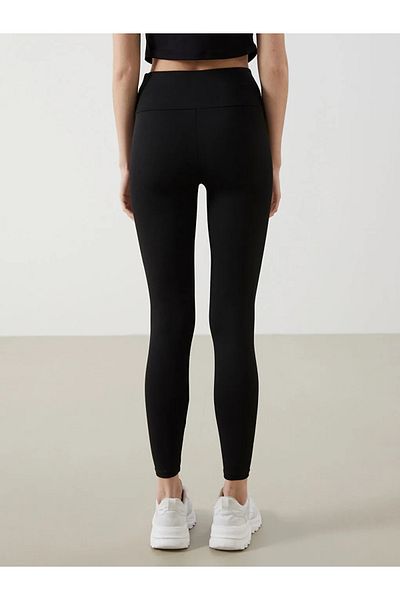 LC Waikiki XSIDE ACTIVE Colanți sport negri pentru femei cu talie elastică