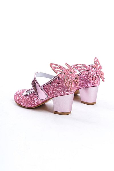owwox club Butterfly; Pink Butterfly Accessory Heeled Children's Shoe