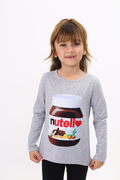 Toontoy Girl's Nutella Printed T-Shirt