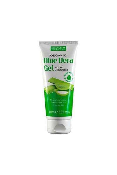 BEAUTY FORMULAS Organic Aloe Vera Gel | Cooling Relief For Dry, Rough, Irritated Skin | 100 Ml