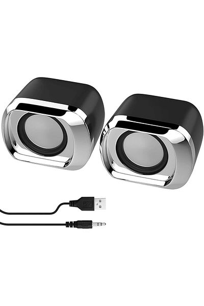 COOYA Computer Speaker, Volume Control and 3.5 Mm Audio Plug, USB-Powered Desktop Speaker Suitable