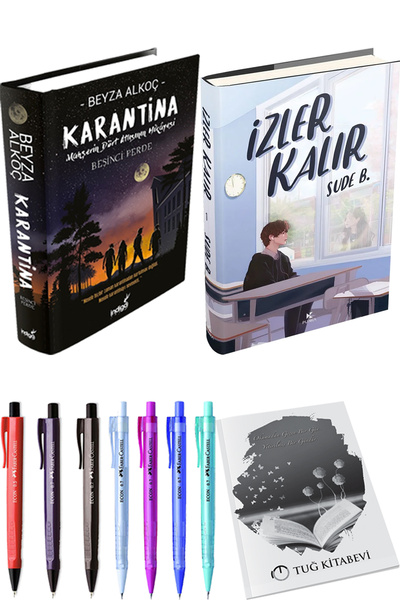 İndigo Kitap Karantina 5 Ciltli ve İzler Kalır Ciltli + Hediyeli