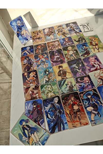 Yenaplanner Genshin 4'lü Blind Pack Sürpriz Metal Koleksiyon Kartı 2 (6,5 x 11,5 cm)