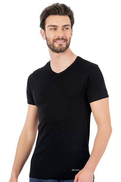 Pierre Cardin Men's 2-Pack V-Neck Undershirt T-Shirt- 100%