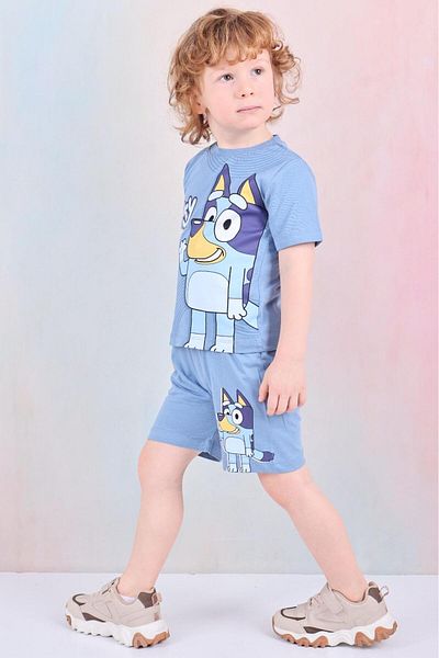 LİLLYPİCCA Costum cu pantaloni scurți cu model Bluey pentru băiat