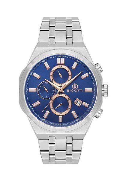 Bigotti Bg.1.10567-5 Steel Plated Functions Active Metallic Men Wrist Watch