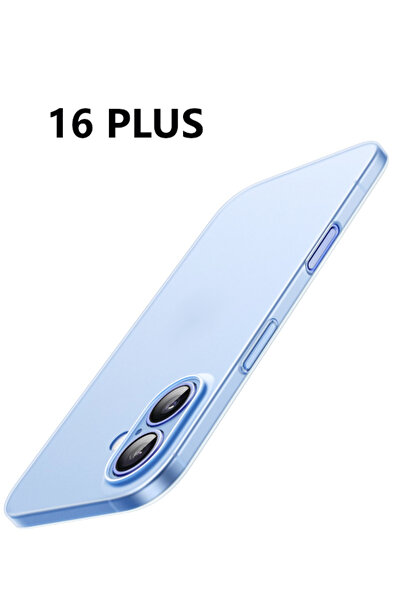 USIDE Iphone 16 Plus Ultra Ince Yarı Saydam Kılıf Mat Yüzeyli Kirlenmez Kamer...
